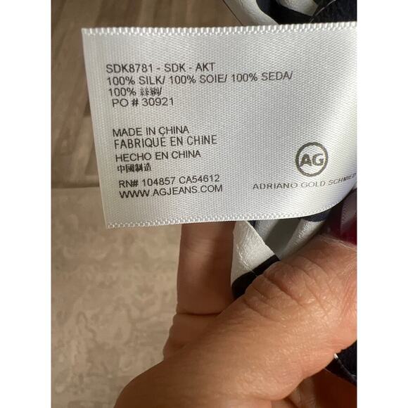 AG Adriano goldschmied The Breeze Stripe Tank Size S 100% Silk - Picture 8 of 8